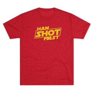 Han Shot First T-Shirt | Star Wars Phrase Graphic Tee
