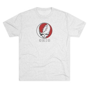Ohio Steal Your Face Skull Tee | Retro Rock Band Skull Shirt