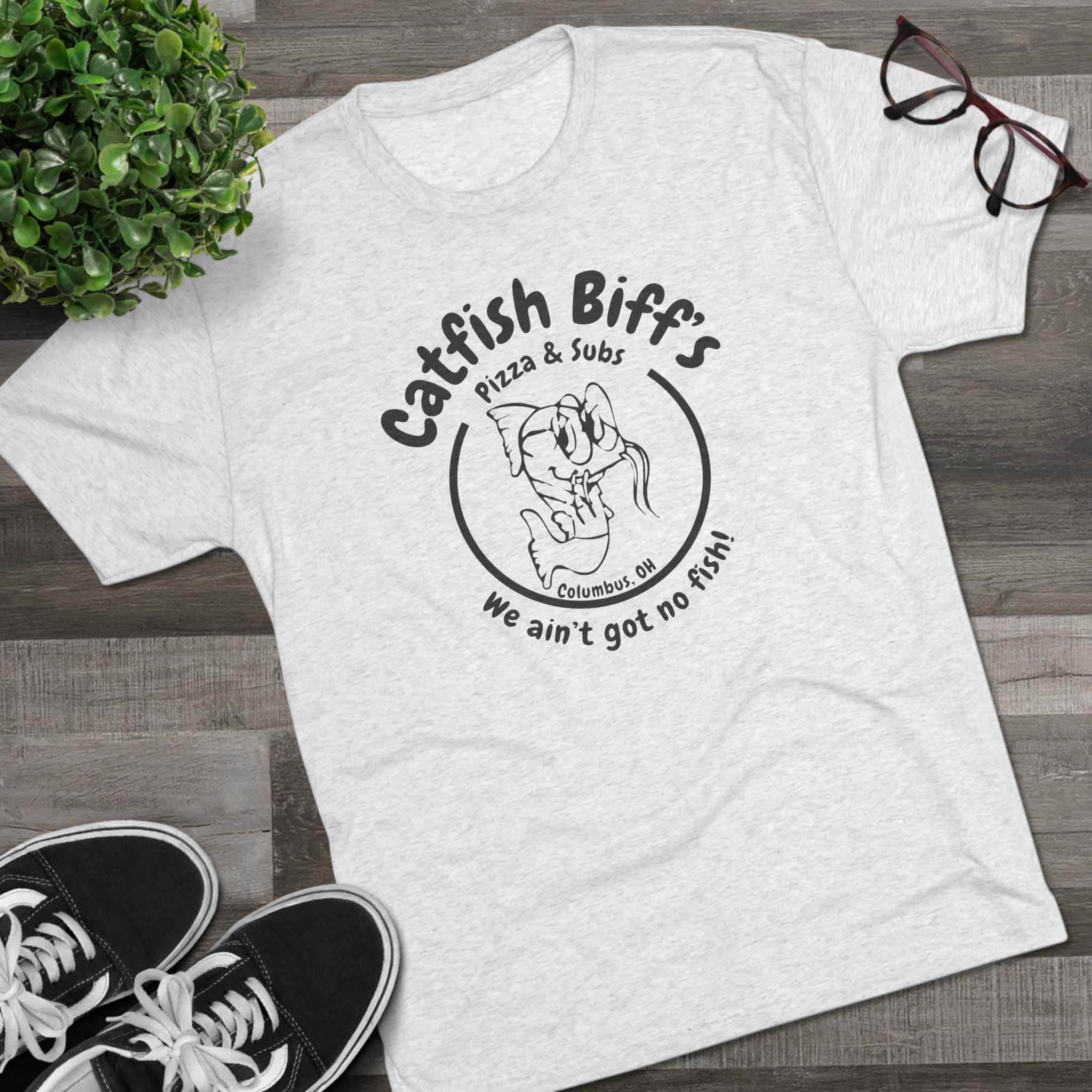 Catfish Biff Buckeye Old School Unisex Softstyle T-Shirt (White Logo)
