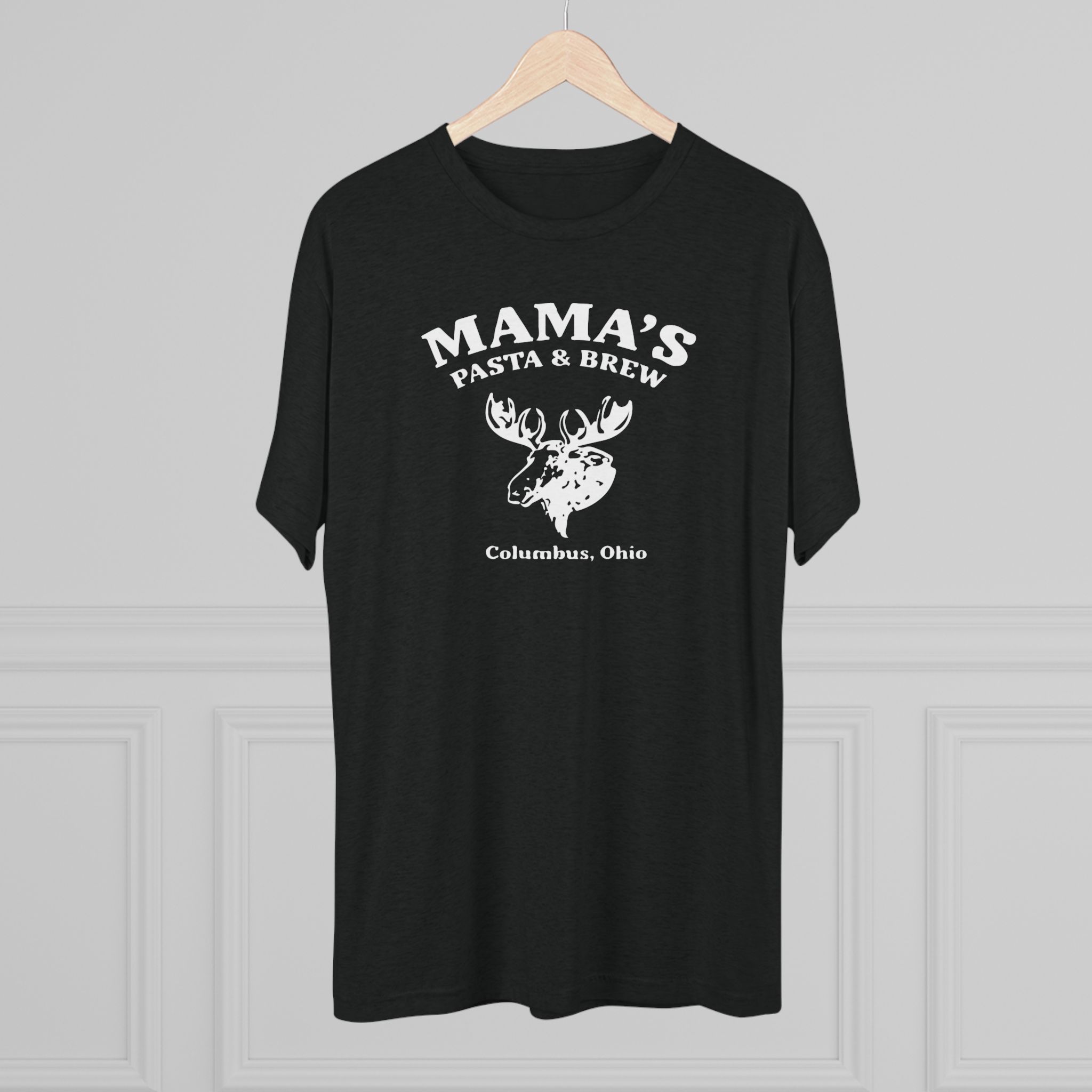 Mama's Pasta and Brew Moose Softstyle Tshirt Buckeye Vintage