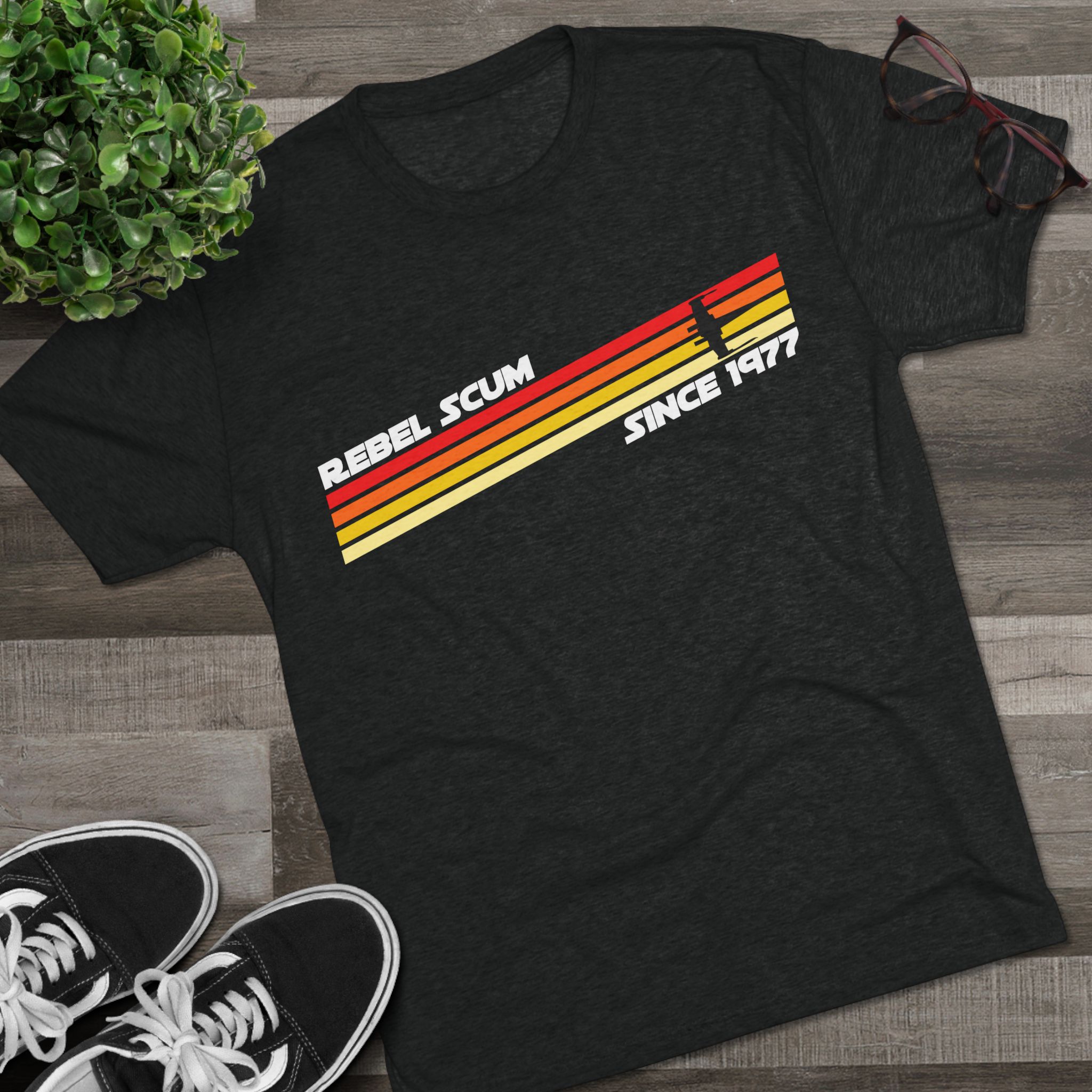 Rebel Scum Retro Stripes Tee | Since 1977