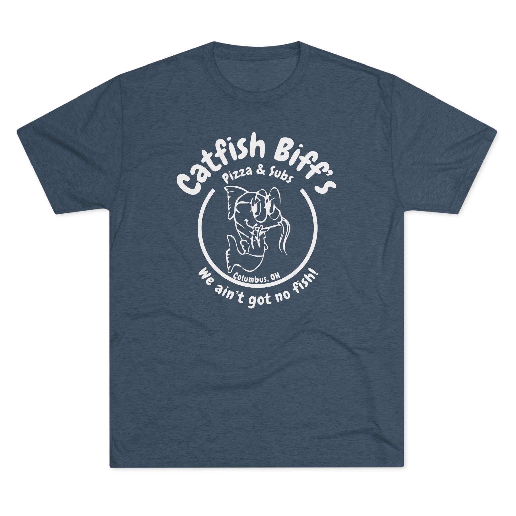 Catfish Biff Buckeye Old School Unisex Softstyle T-Shirt (White Logo)