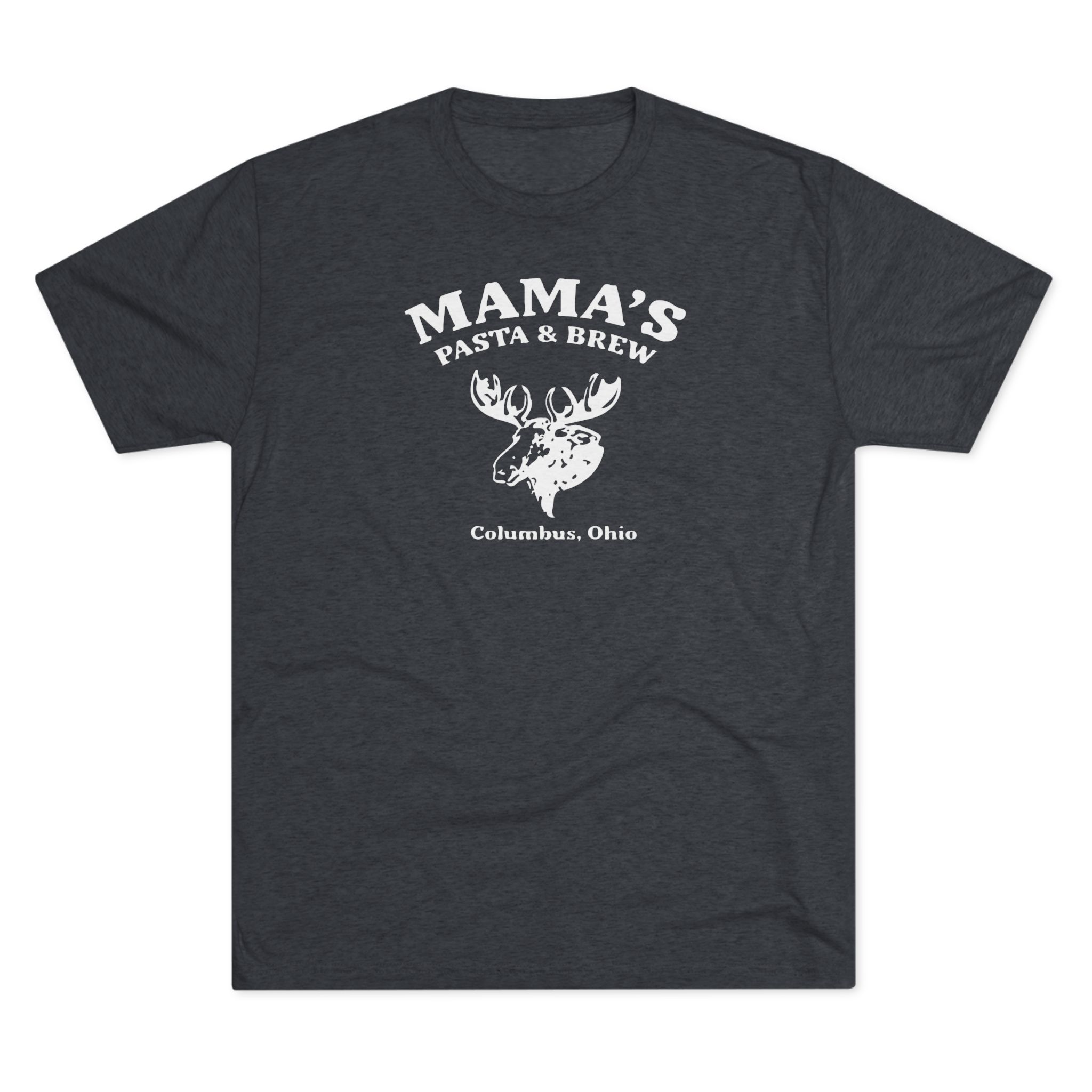 Mama's Pasta and Brew Moose Softstyle Tshirt Buckeye Vintage
