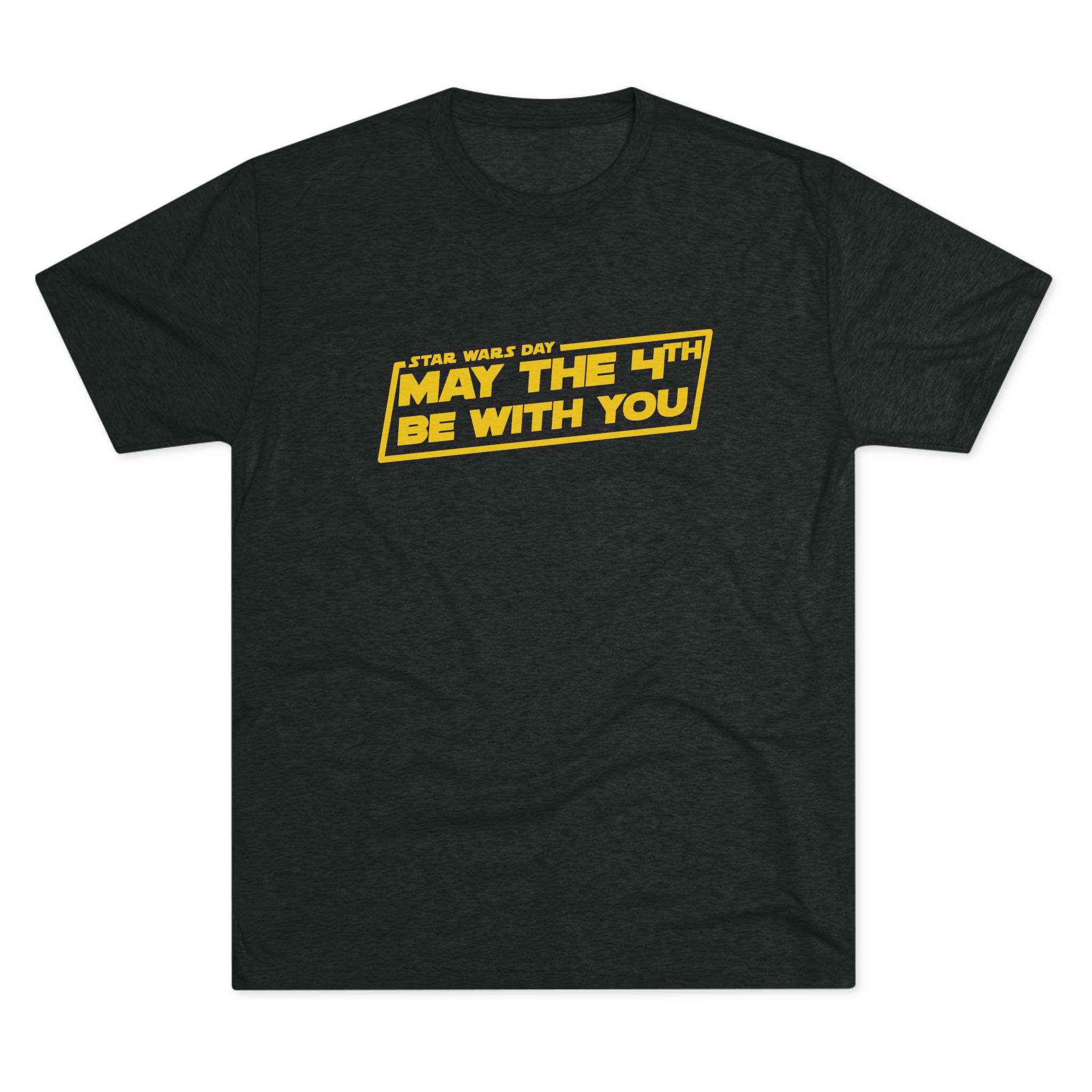 May the 4th Be With You Tee | Star Wars-inspired Typography, Sci-Fi Holiday Shirt