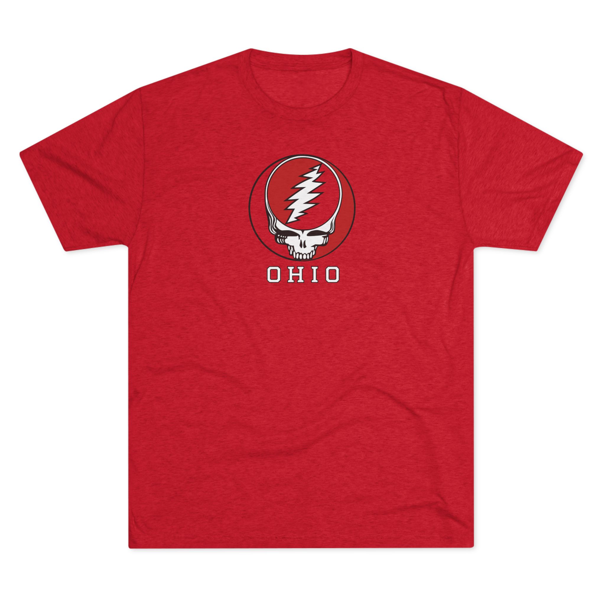 Ohio Steal Your Face Skull Tee | Retro Rock Band Skull Shirt