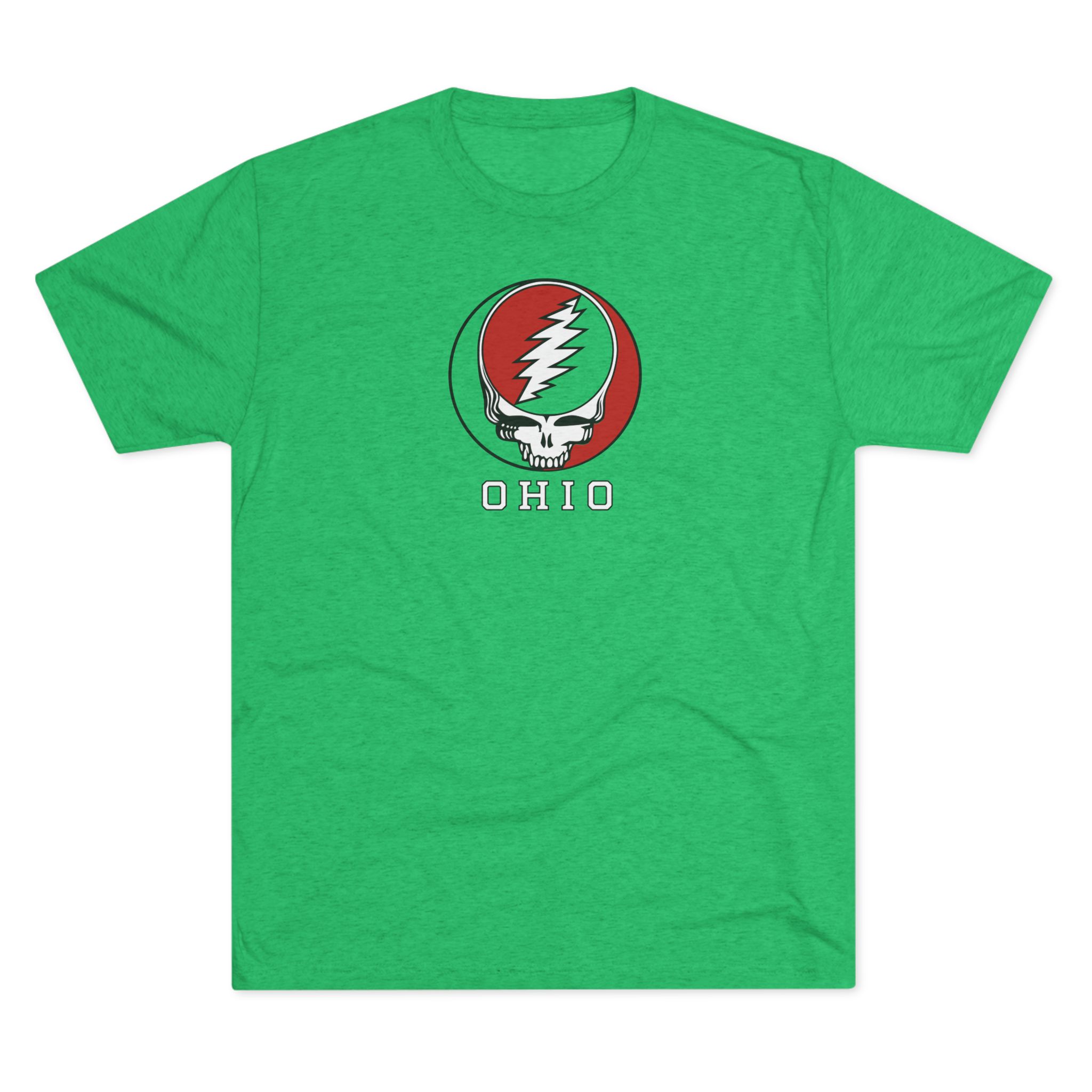 Ohio Steal Your Face Skull Tee | Retro Rock Band Skull Shirt