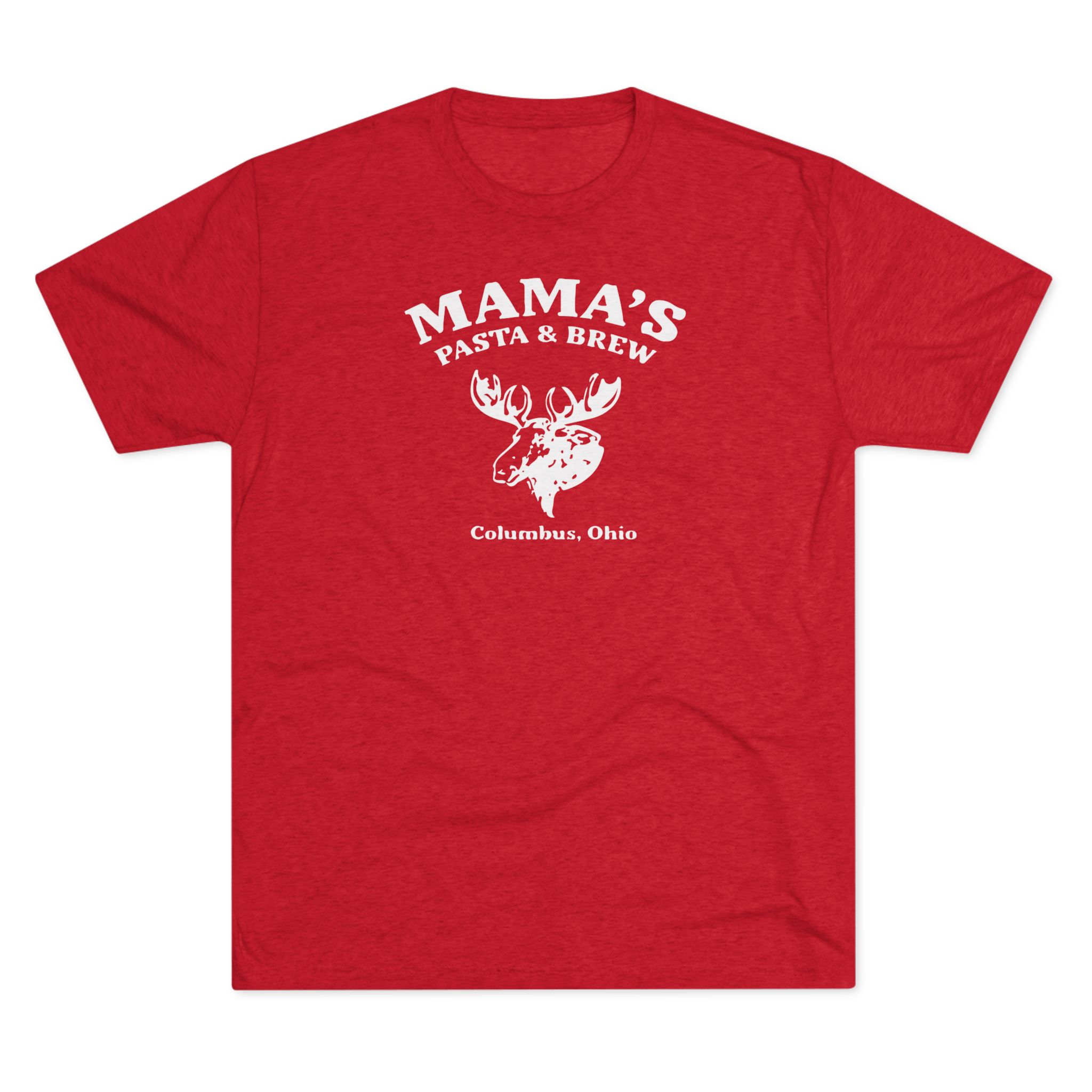 Mama's Pasta and Brew Moose Softstyle Tshirt Buckeye Vintage