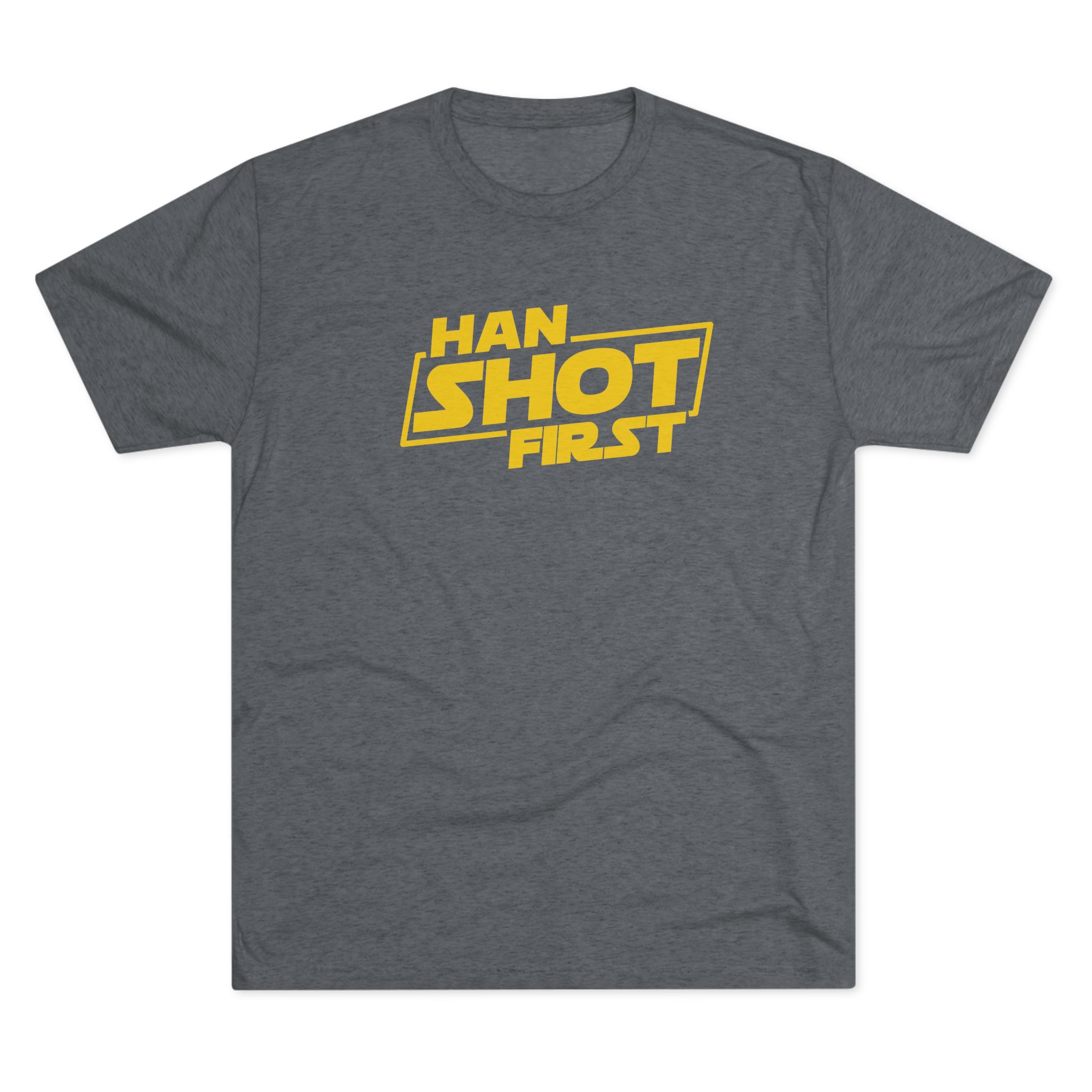 Han Shot First T-Shirt | Star Wars Phrase Graphic Tee