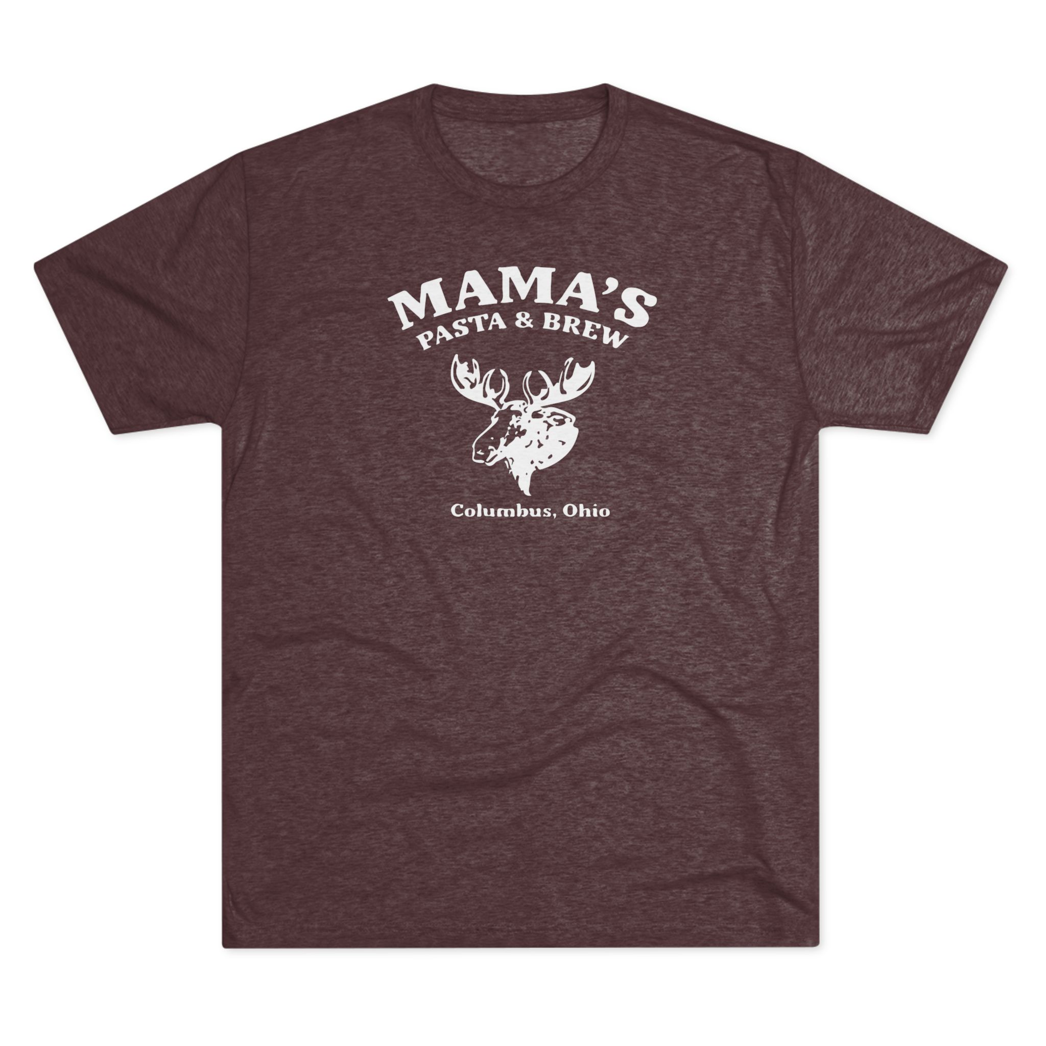 Mama's Pasta and Brew Moose Softstyle Tshirt Buckeye Vintage
