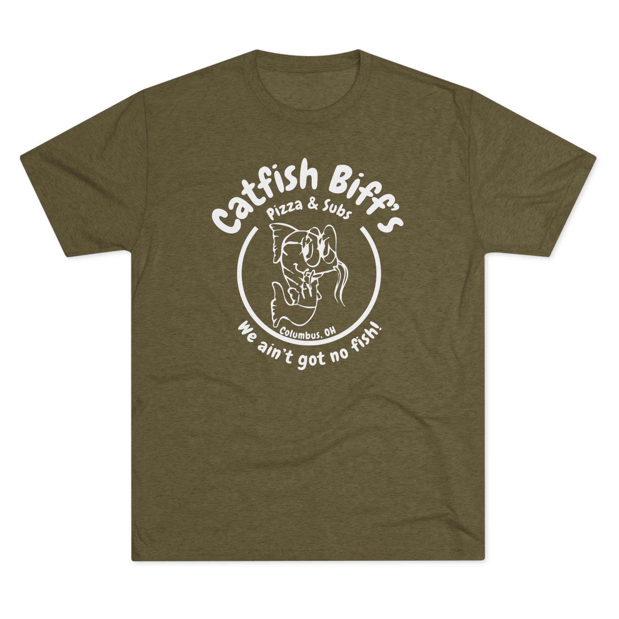 Catfish Biff Buckeye Old School Unisex Softstyle T-Shirt (White Logo)
