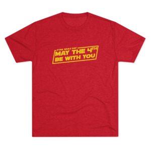 May the 4th Be With You Tee | Star Wars-inspired Typography, Sci-Fi Holiday Shirt