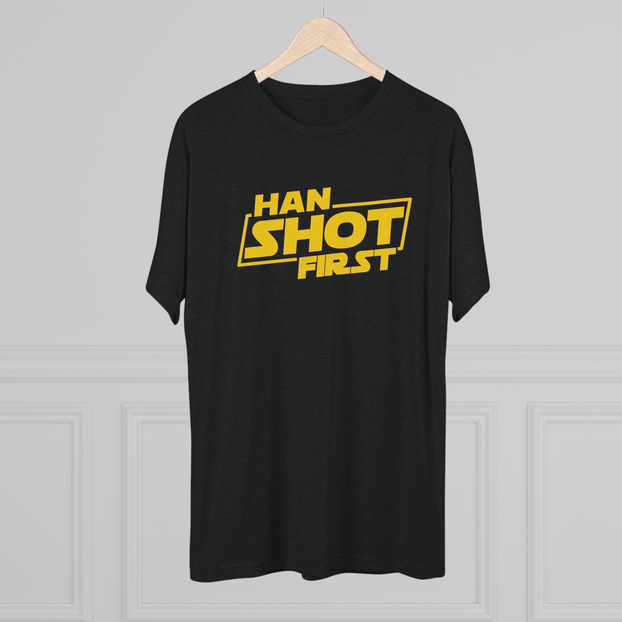 Han Shot First T-Shirt | Star Wars Phrase Graphic Tee