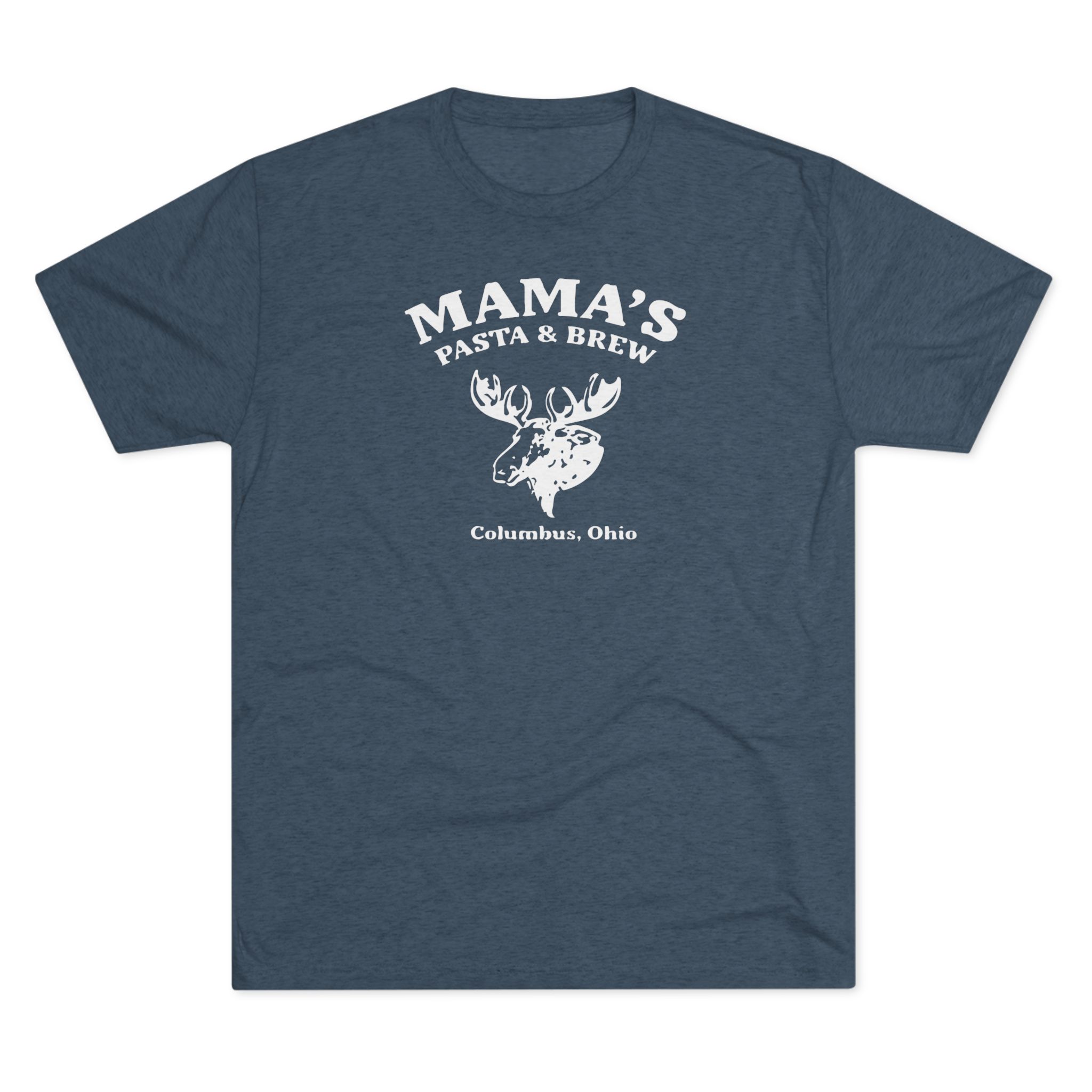 Mama's Pasta and Brew Moose Softstyle Tshirt Buckeye Vintage