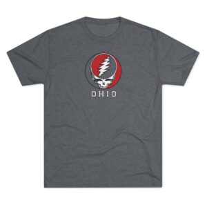 Ohio Steal Your Face Skull Tee | Retro Rock Band Skull Shirt