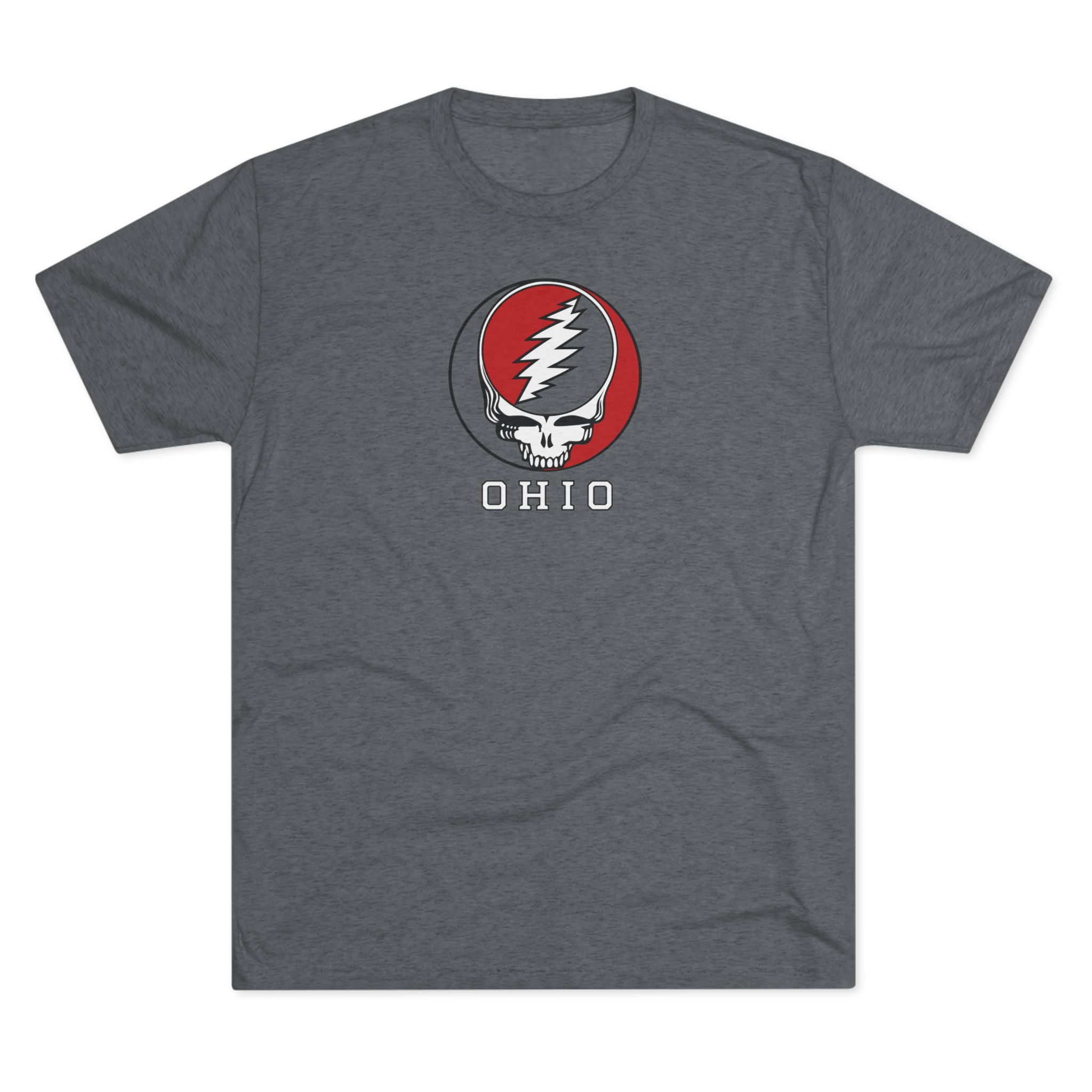 Ohio Steal Your Face Skull Tee | Retro Rock Band Skull Shirt