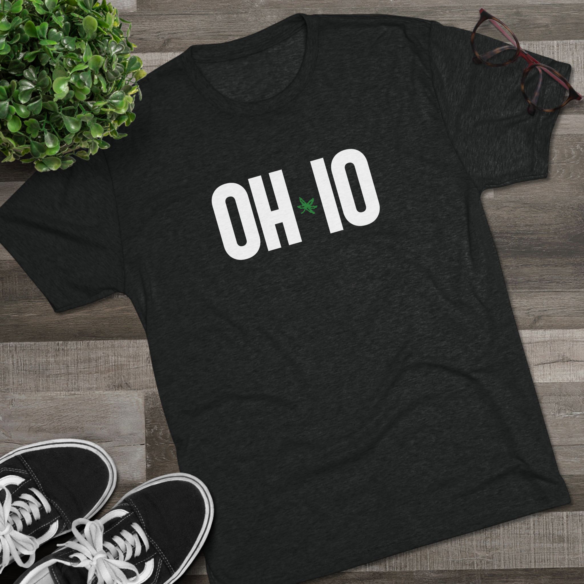 OH-IO Buckeye Logo Tee — Minimal State Pride Crew Shirt