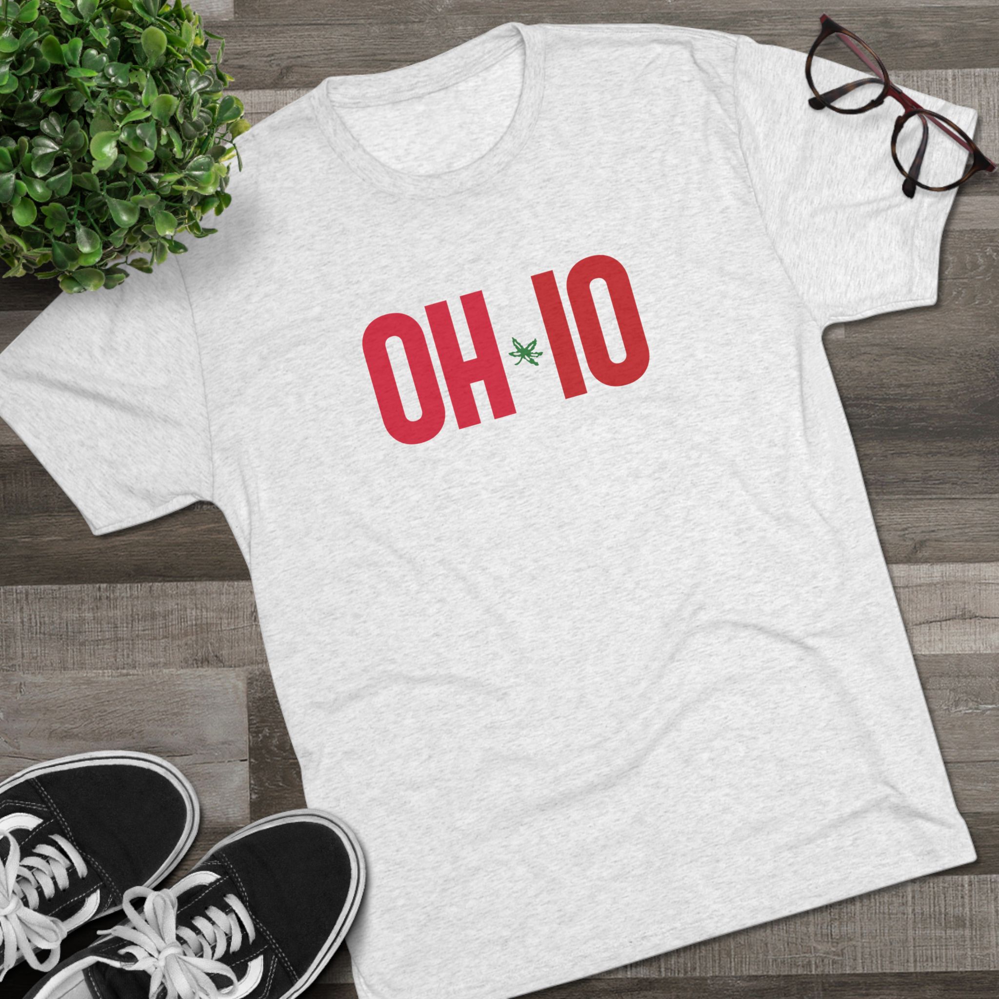 OH-IO Buckeye Logo Tee — Minimal State Pride Crew Shirt